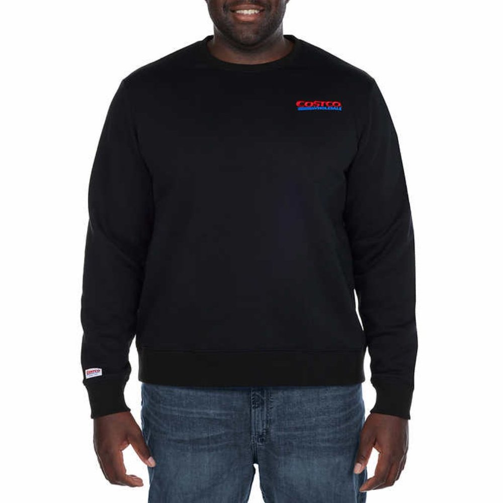 Costco Wholesale Black Unisex Embroidered Logo Fleece Crewneck Sweatshirt - Picture 7 of 8
